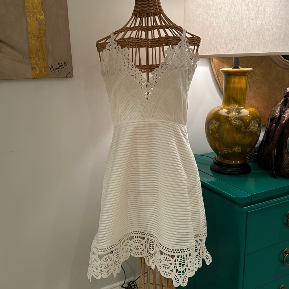 Self-Portrait white dress with lace